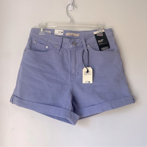 Levi’s ‘80s Rolled Mom Denim Short - Dusty Persian Violet 28" NWT - Picture 6 of 9